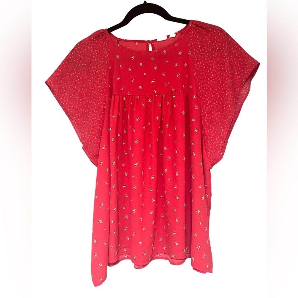 Gap Floral flutter Sleeve blouse